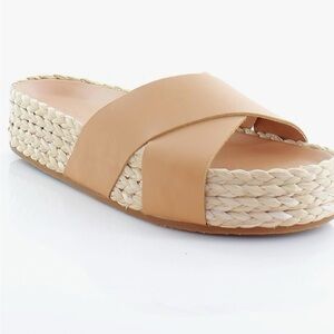 Splendid Tan Platform Sandals with Woven Sole